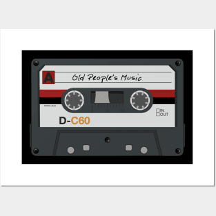 Old People's Music: Retro Audio Cassette Tape (Red) Posters and Art